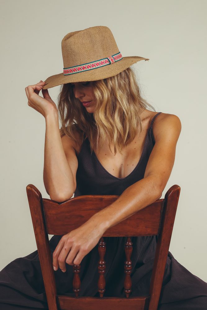 Hats - Natasha Fuchsia Trim Hat - POWDER DESIGN