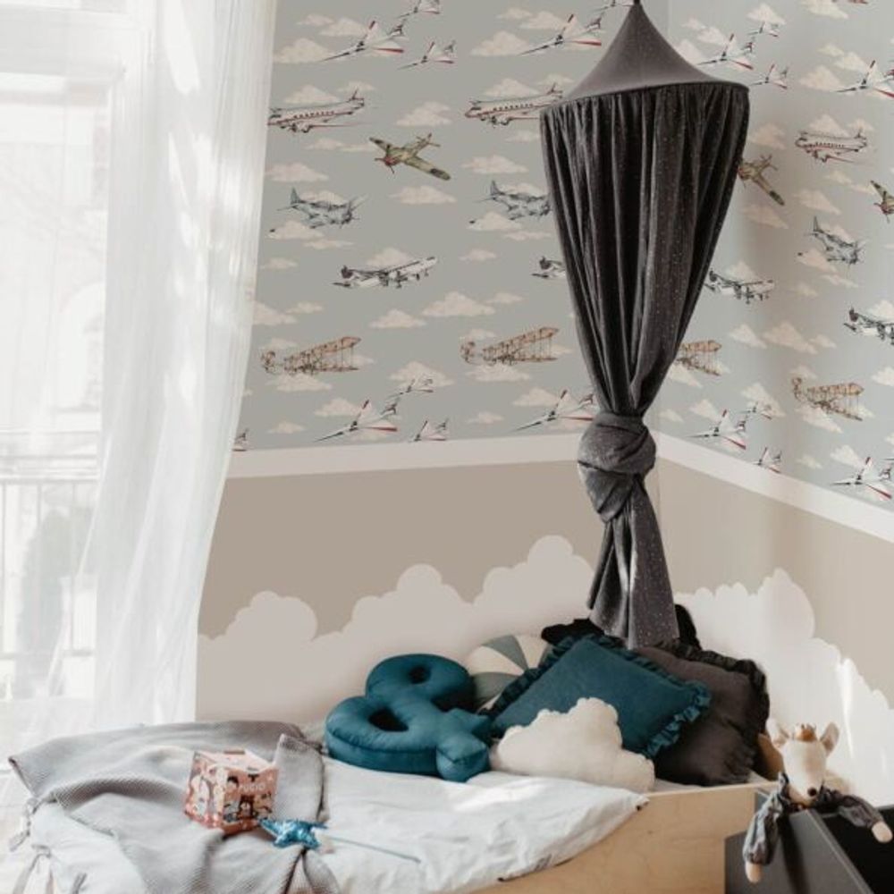 Papiers peints - Papier Peint Couleur de l'avion/Évolution industrielle - DEKORNIK