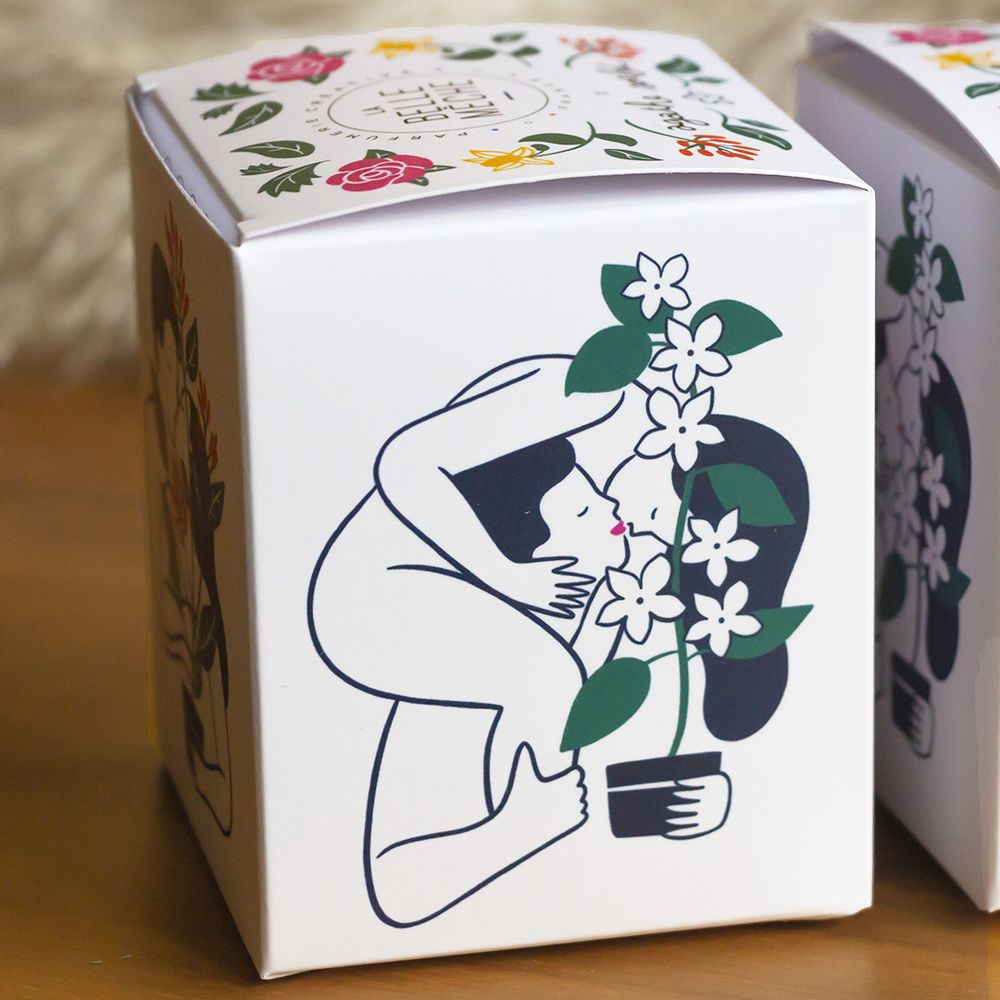 Candles - Illustrated candle PLAN COEUR - LA BELLE MÈCHE