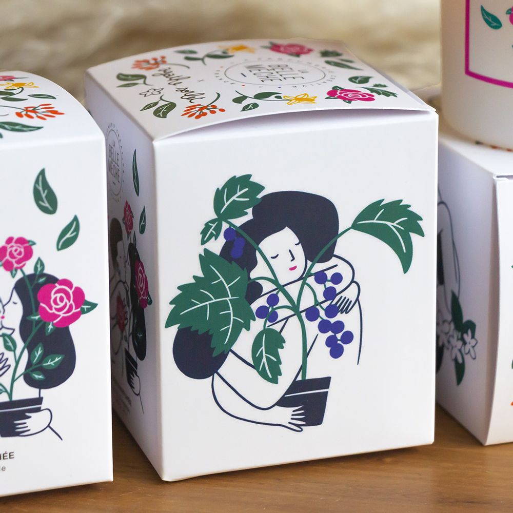 Candles - Illustrated candle PLAN COEUR - LA BELLE MÈCHE