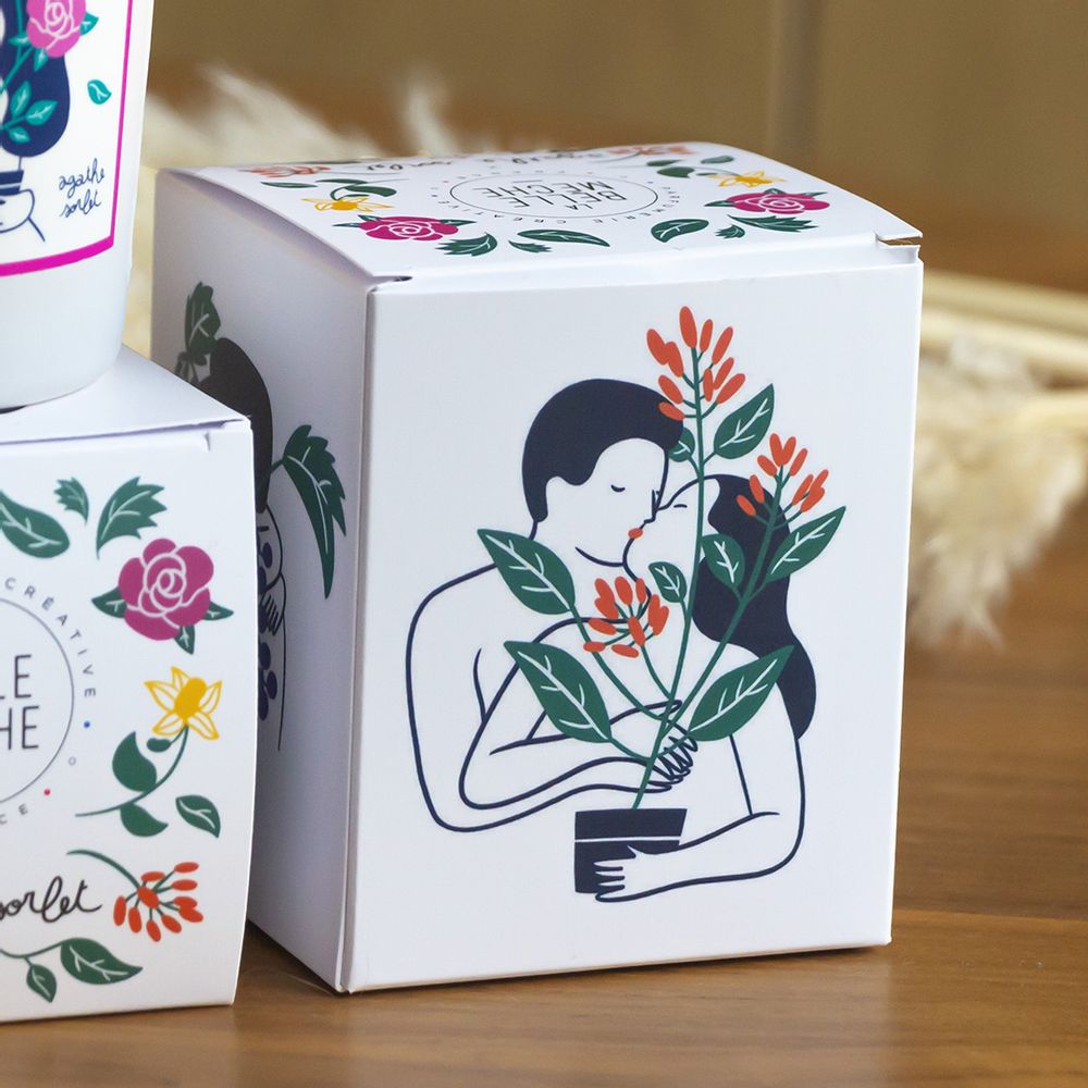 Candles - Illustrated candle PLAN COEUR - LA BELLE MÈCHE