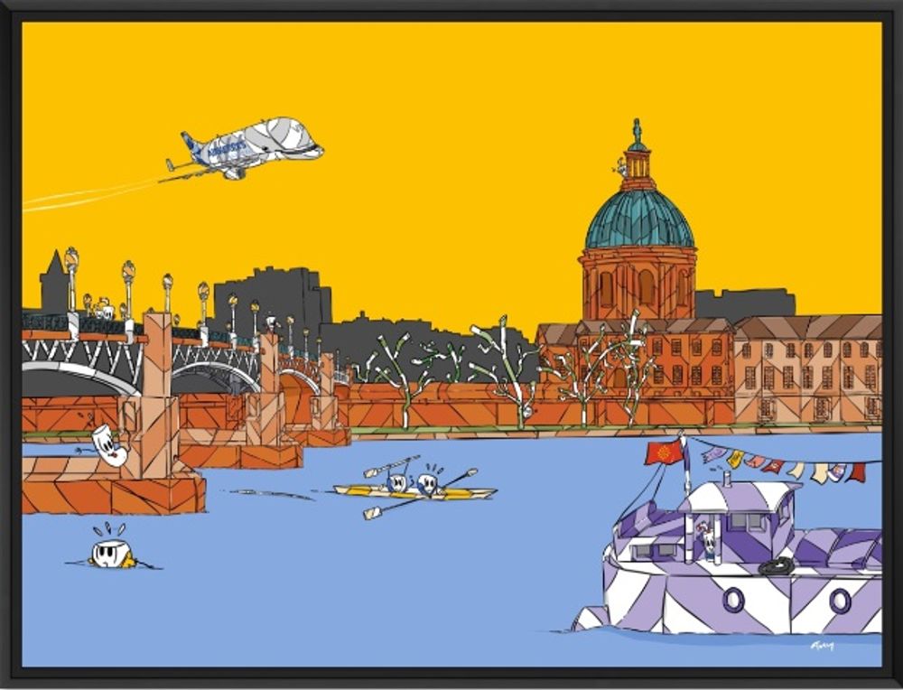 Tableaux - Tableau collection Toulouse (Zig zag et Verres illustres) - FTORCY