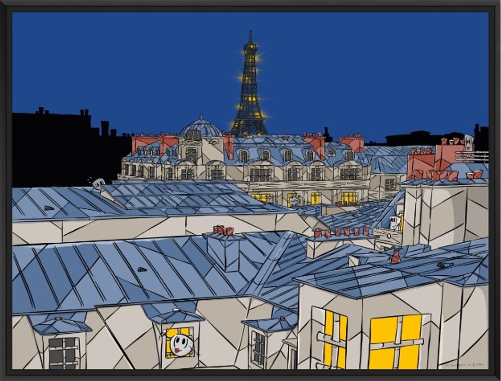 Tableaux - Tableaux Collection Paris (Zig zag et Verres illustres). - FTORCY