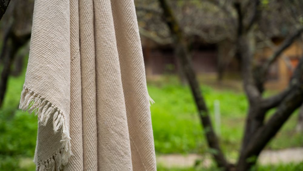Coussins textile - Plaid THONGSA BLANC - BHUTAN TEXTILES