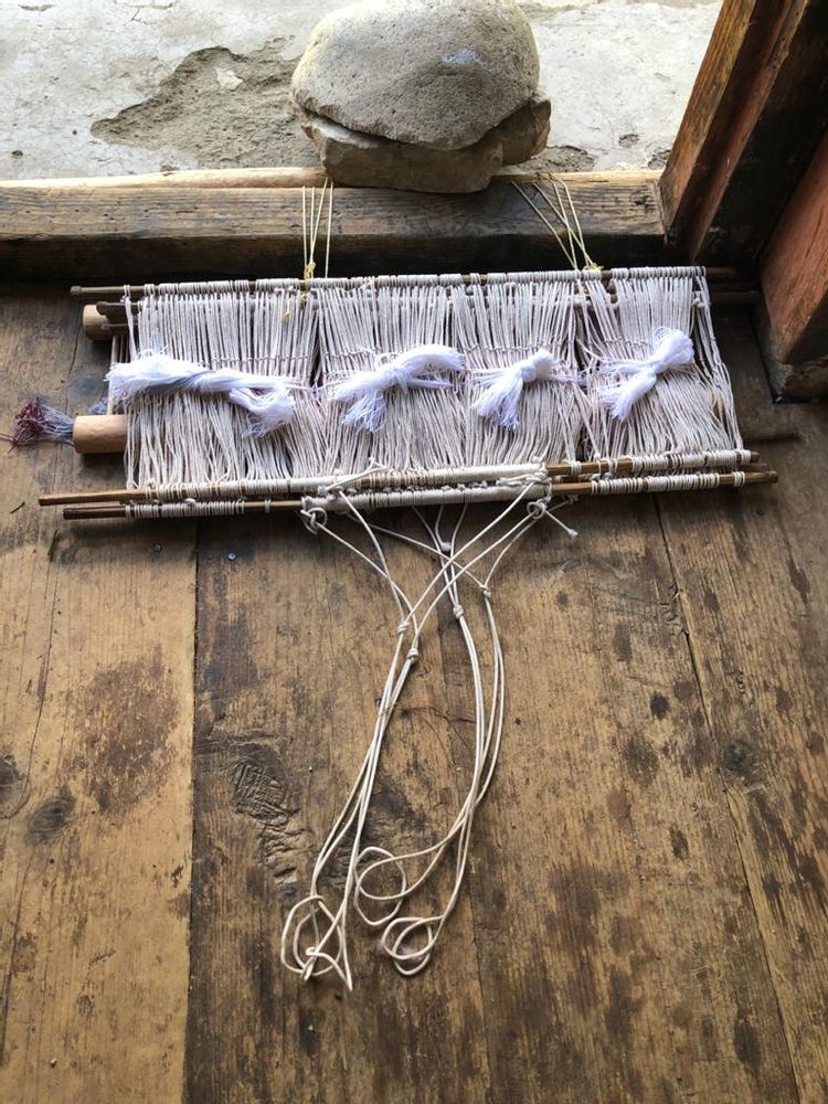 Coussins textile - Plaid THONGSA BLANC - BHUTAN TEXTILES