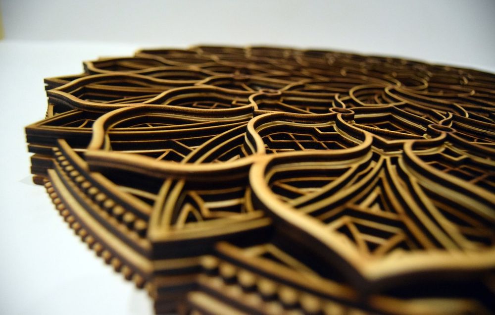 Autres décorations murales - Mandala en bois, décoration d'appartement - BHDECOR