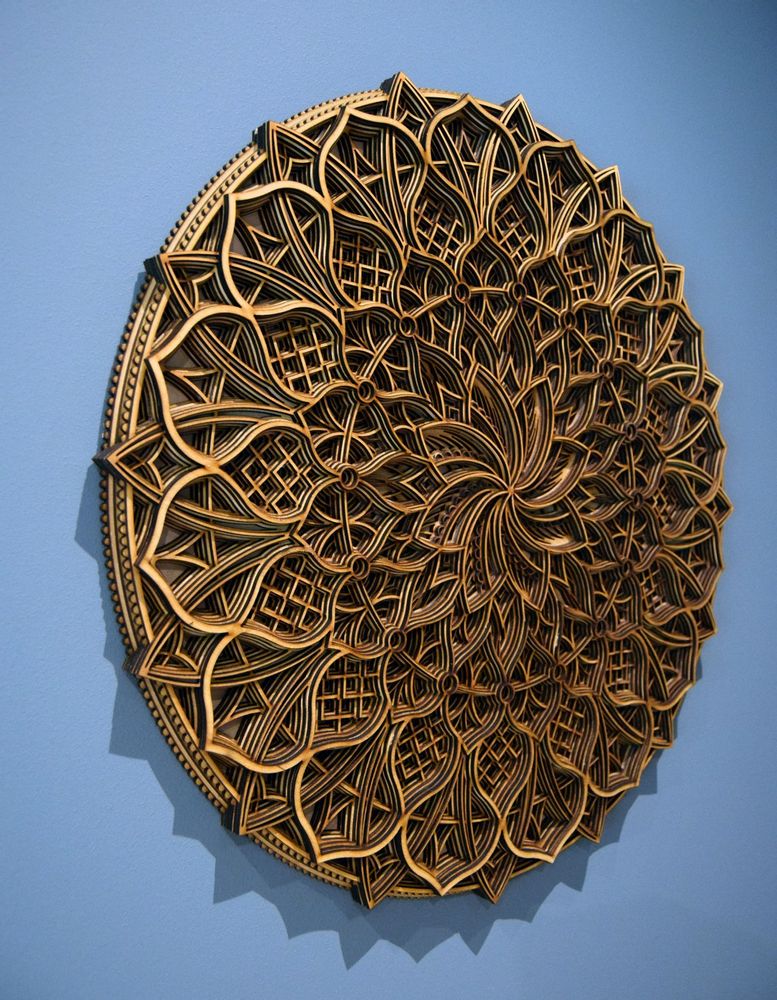 Autres décorations murales - Mandala en bois, décoration d'appartement - BHDECOR