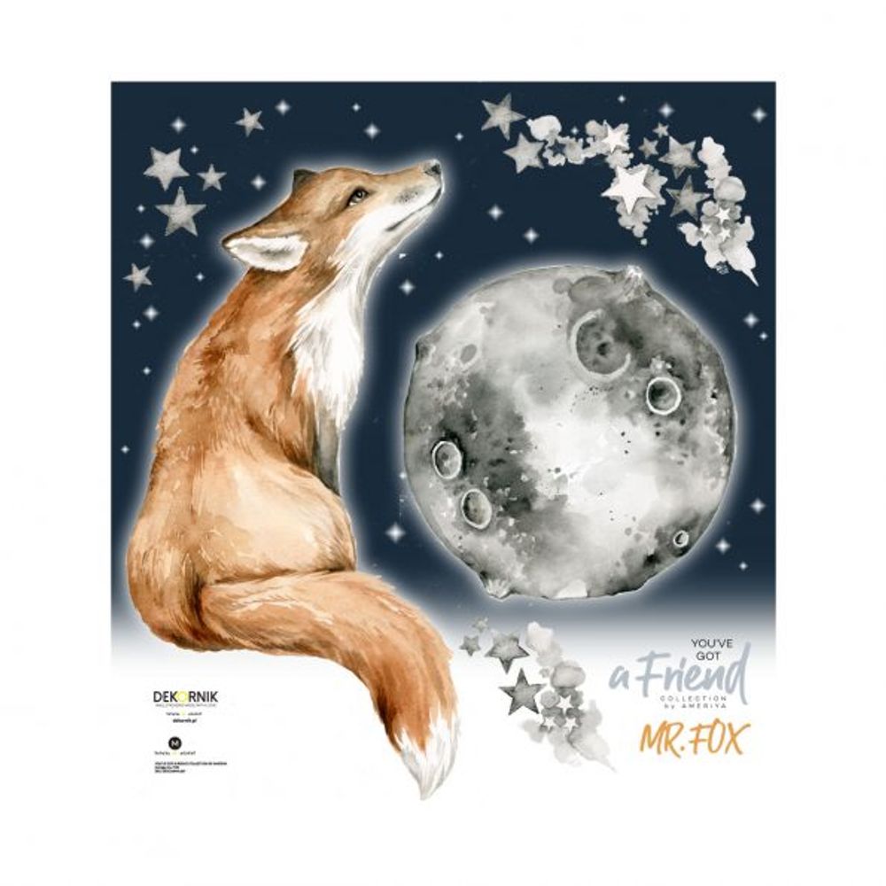 Objets déco enfant - Sticker mural Mr. Fox Good Night DEKORNIK - DEKORNIK