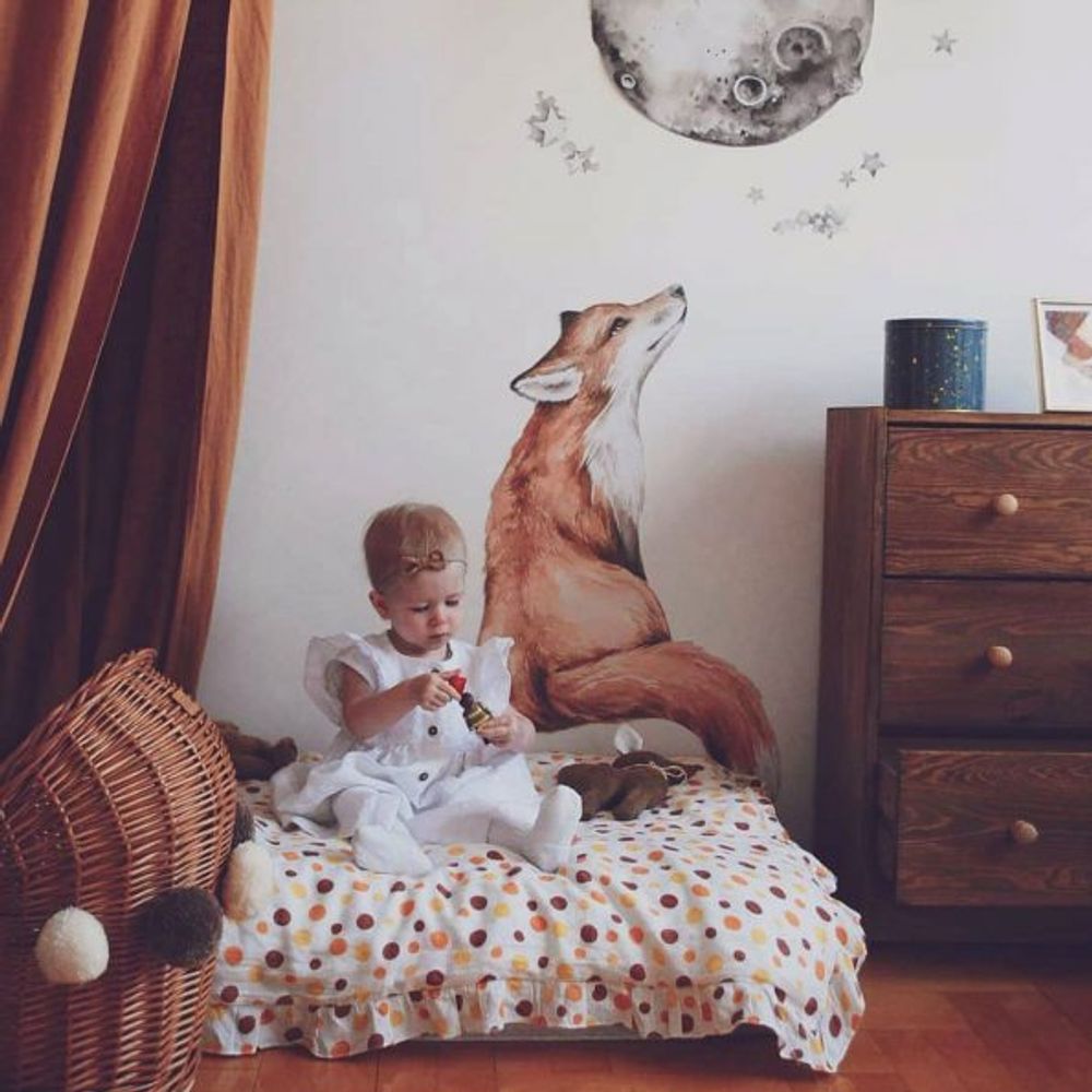 Objets déco enfant - Sticker mural Mr. Fox Good Night DEKORNIK - DEKORNIK