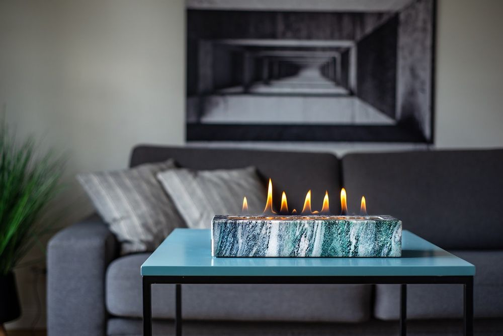 Objets de décoration - Cheminée écologique portable, décor de table, décor personnalisé - BHDECOR