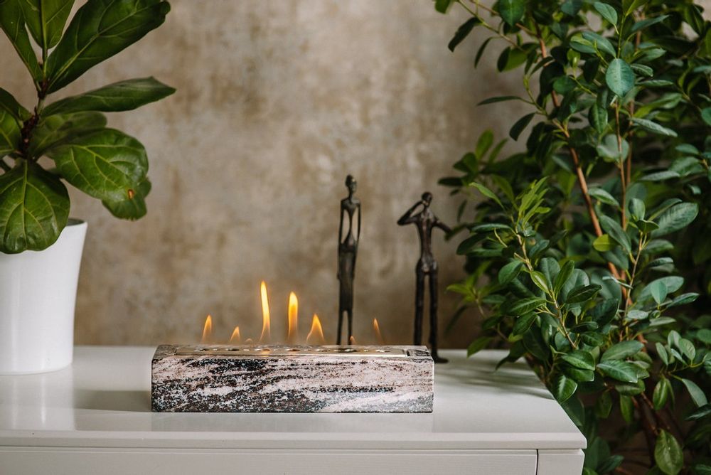 Objets de décoration - Cheminée écologique portable, décor de table, décor personnalisé - BHDECOR