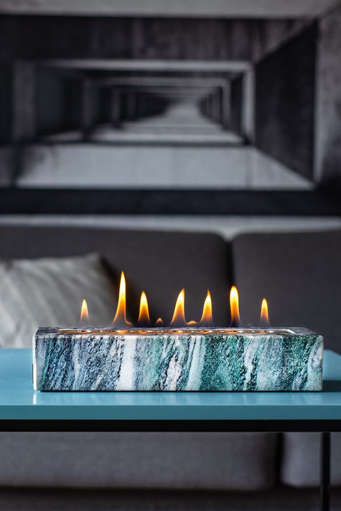Objets de décoration - Cheminée écologique portable, décor de table, décor personnalisé - BHDECOR