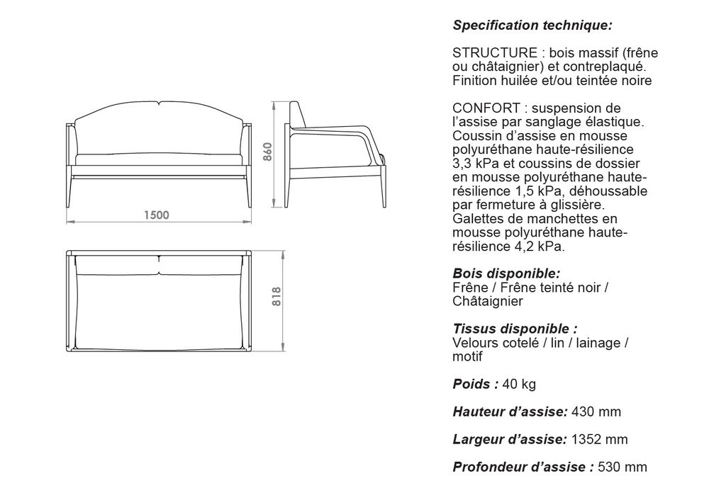 Sofas - IZAR 2pl sofa - MUAJE