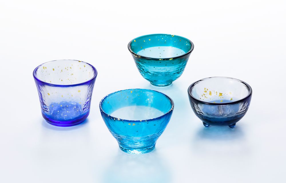 Glass - Blue sake glass set - ISHIZUKA GLASS CO., LTD.