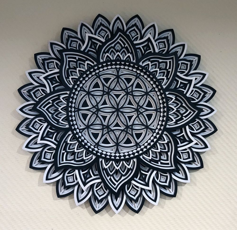 Other wall decoration - Wood Mandala, Apartment Decor - BHDECOR
