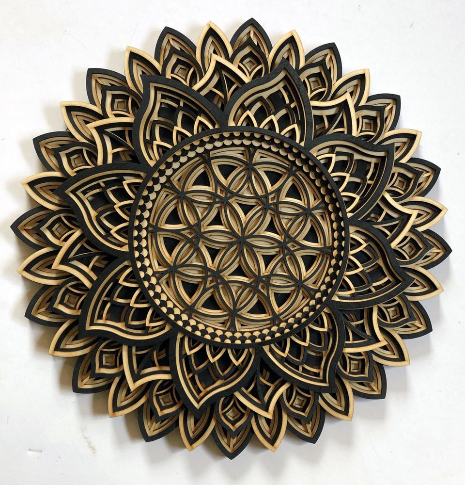 Other wall decoration - Wood Mandala, Apartment Decor - BHDECOR