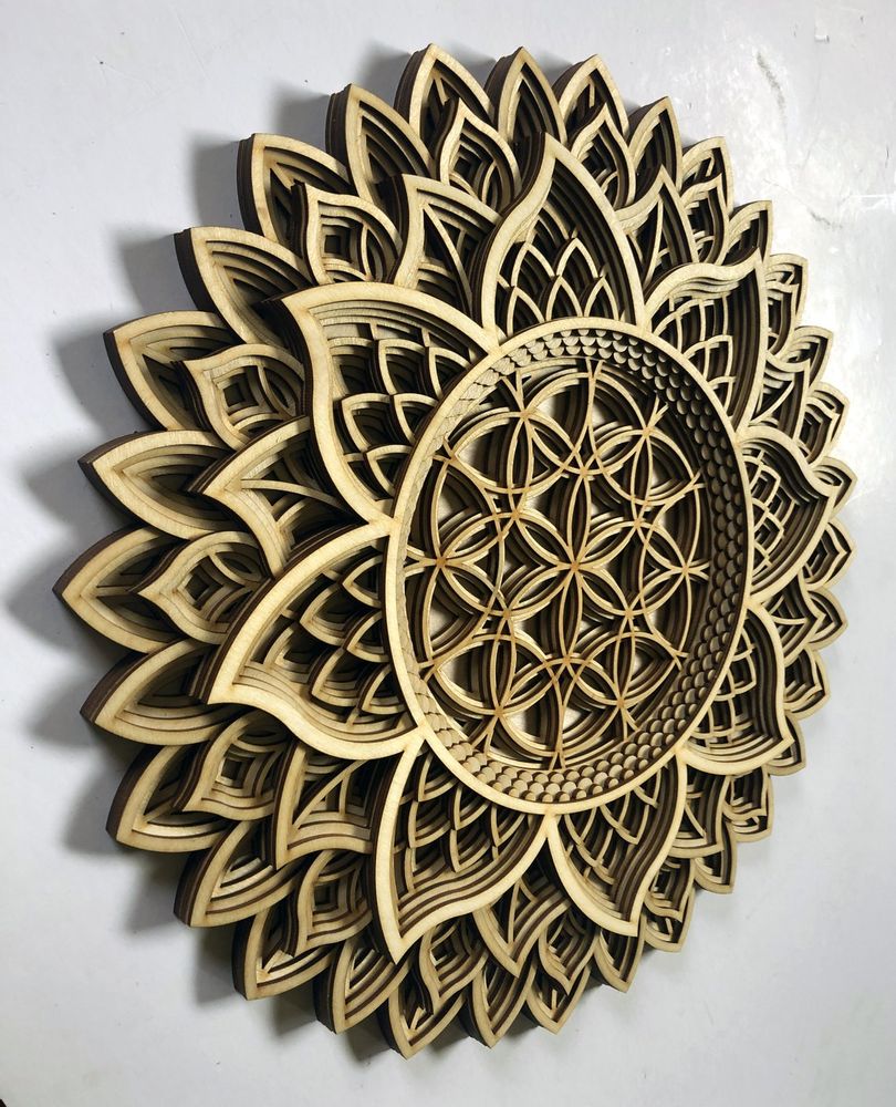 Other wall decoration - Wood Mandala, Apartment Decor - BHDECOR