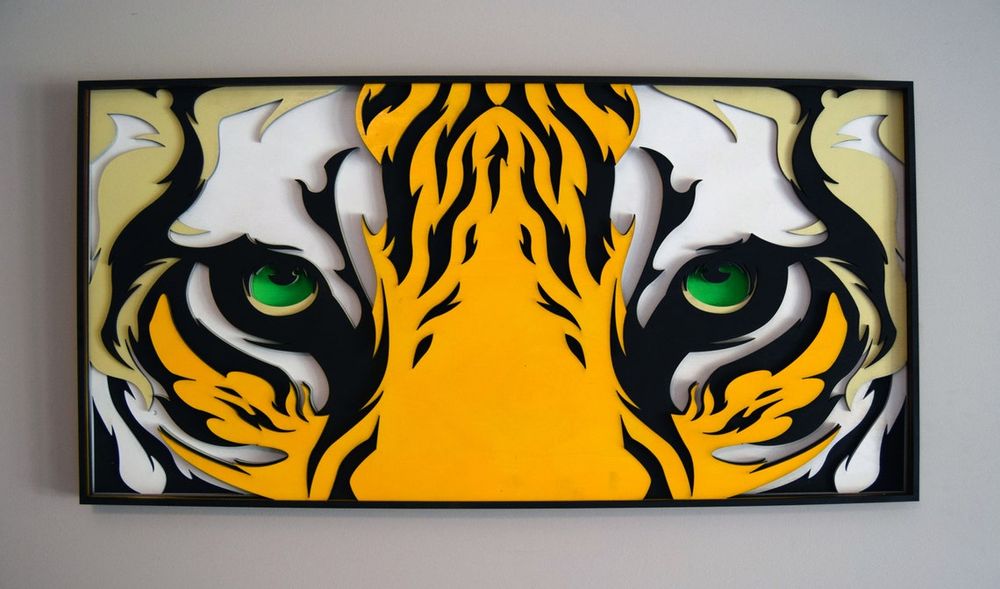Autres décorations murales - Art mural tigre Décoration d'intérieur Art mural Mandala Décoration d'appartement - BHDECOR
