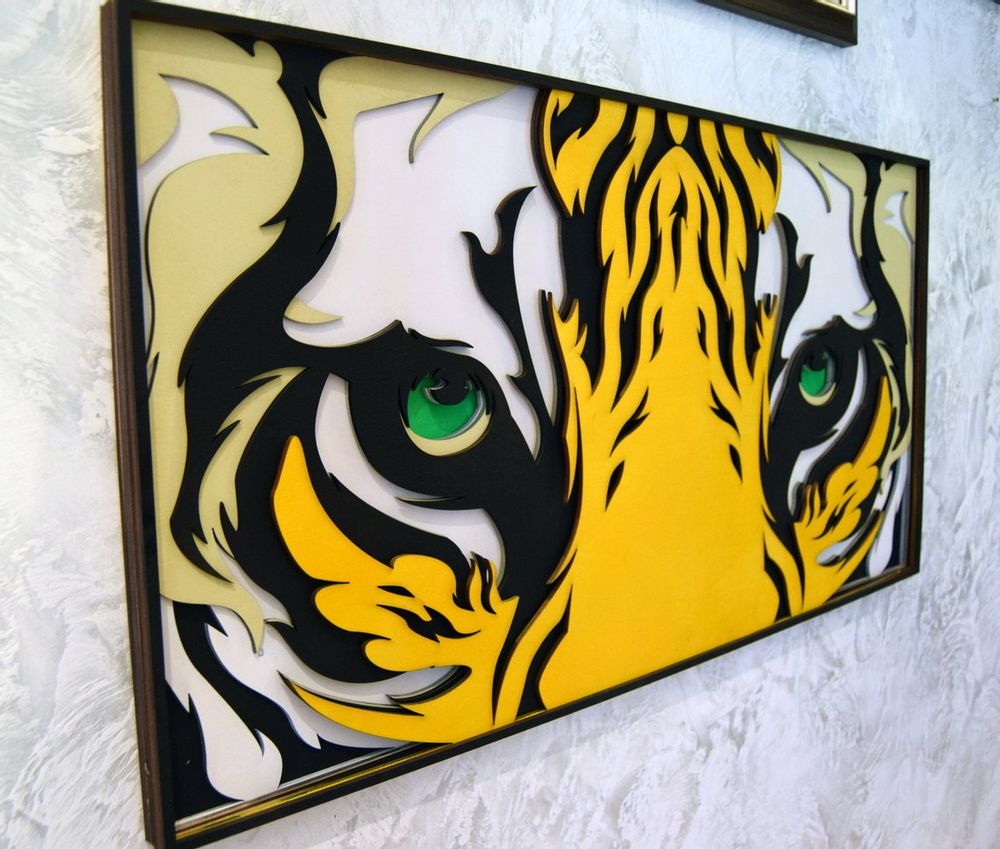 Autres décorations murales - Art mural tigre Décoration d'intérieur Art mural Mandala Décoration d'appartement - BHDECOR