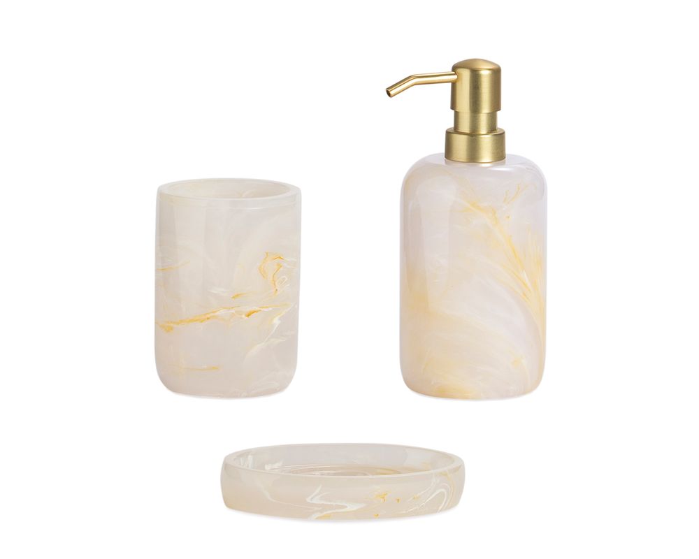Installation accessories - POLYRESIN SOAP DISPENSER MOTHER-OF-PEARL EFFECT Ø8X18 BA22174 - ANDREA HOUSE