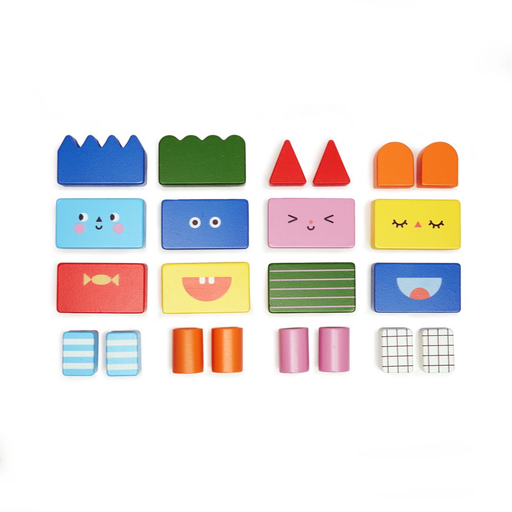 Jouets enfants - BLOCS DE CONSTRUCTION EN BOIS - KIKKERLAND