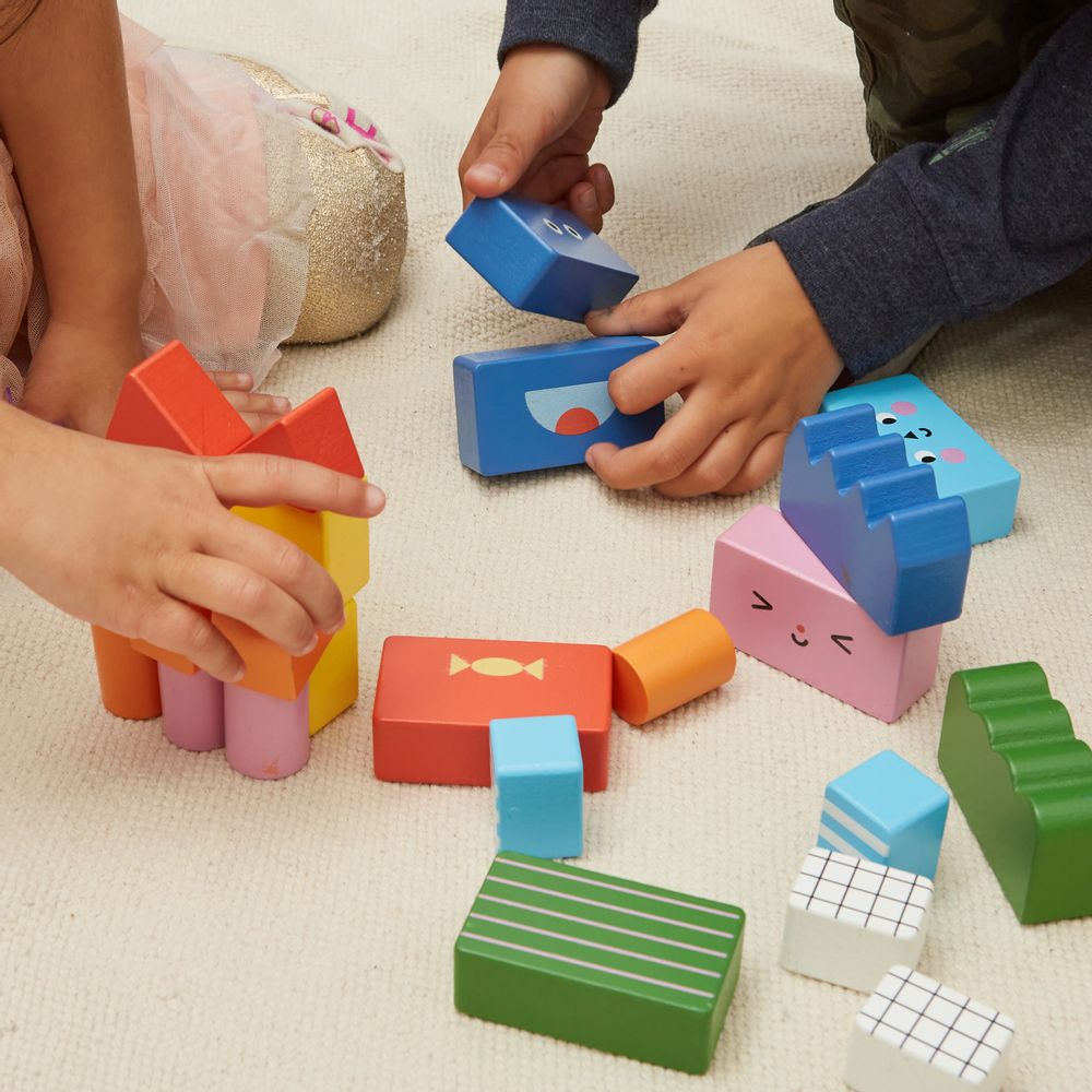 Jouets enfants - BLOCS DE CONSTRUCTION EN BOIS - KIKKERLAND