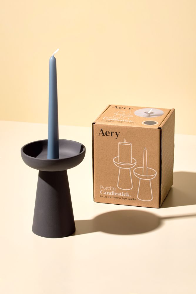 Gifts - Porcini Ceramic Candle Holders - AERY LIVING