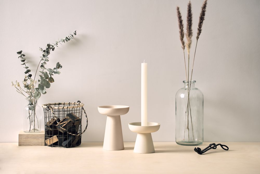 Gifts - Porcini Ceramic Candle Holders - AERY LIVING