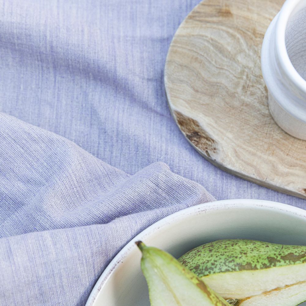 Linge de table textile - Chambray Lila - Nappe et serviette en lin - ALEXANDRE TURPAULT