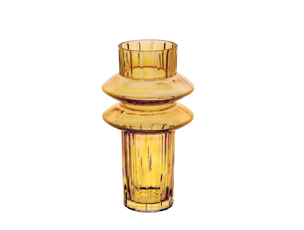 Vases - Jade amber glass vase Ø16.5x30 cm CR22064 - ANDREA HOUSE