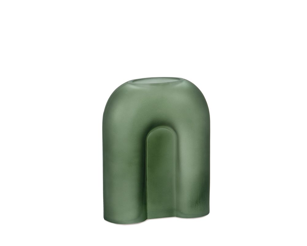 Vases - Vase en verre vert mat arc-en-ciel 16x7x20 cm CR22065 - ANDREA HOUSE