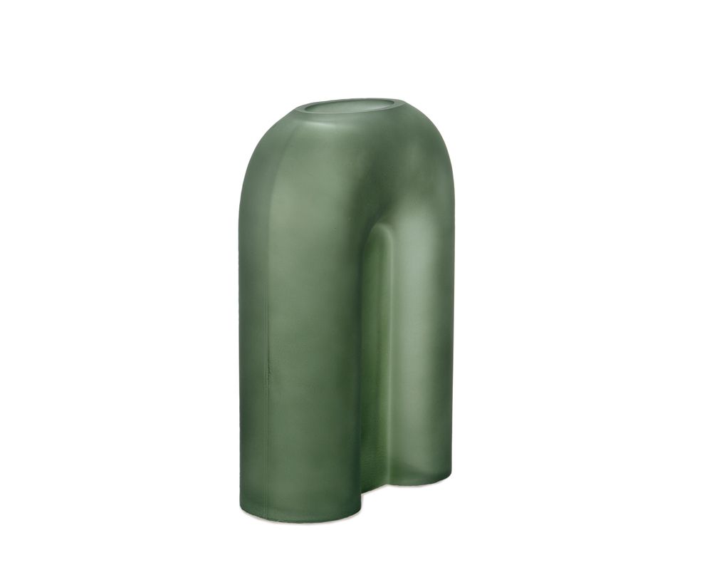 Vases - Glass vase matt green rainbow 18x7x25 cm CR22066 - ANDREA HOUSE