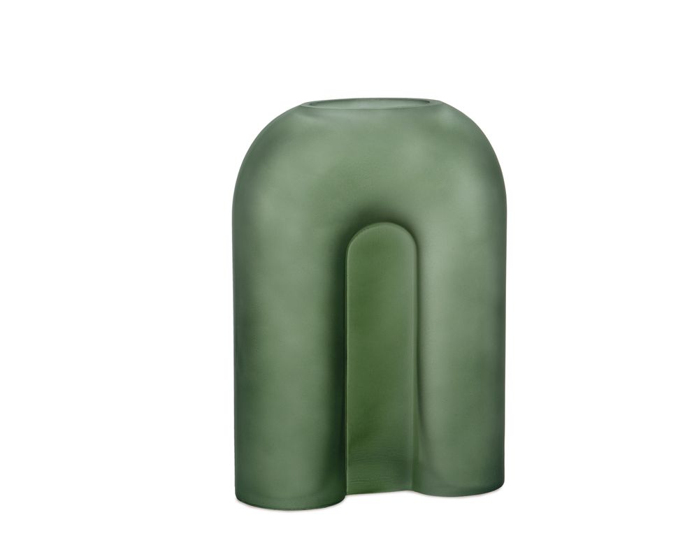 Vases - Glass vase matt green rainbow 18x7x25 cm CR22066 - ANDREA HOUSE