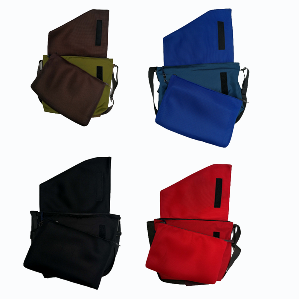 Bags and totes - Handmade bike bag "Urbana"in Cordura with adjustable shoulder and waist straps and removable laptop case - ELENA KIHLMAN