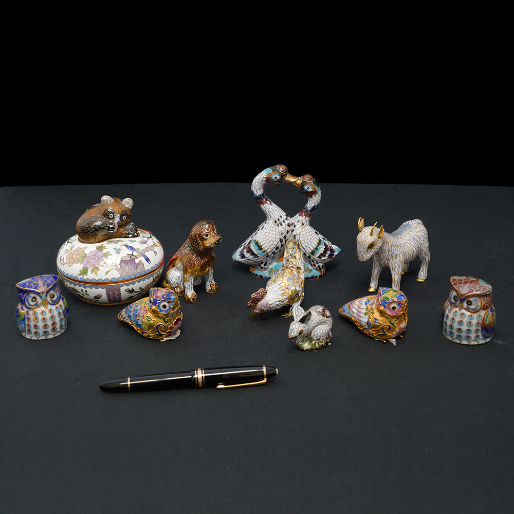 Sculptures, statuettes et miniatures - Petits animaux en cloisonné émaillé - TRESORIENT