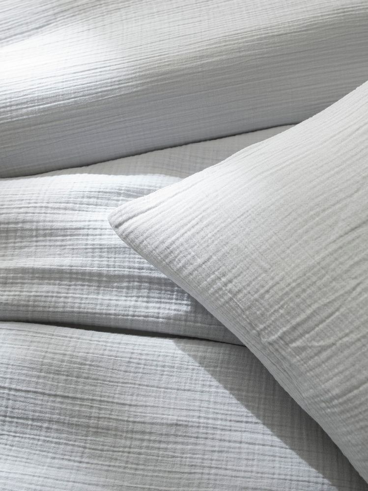 Linge de lit - Double gaze de coton Tendresse Brume - Parure de lit - ESSIX