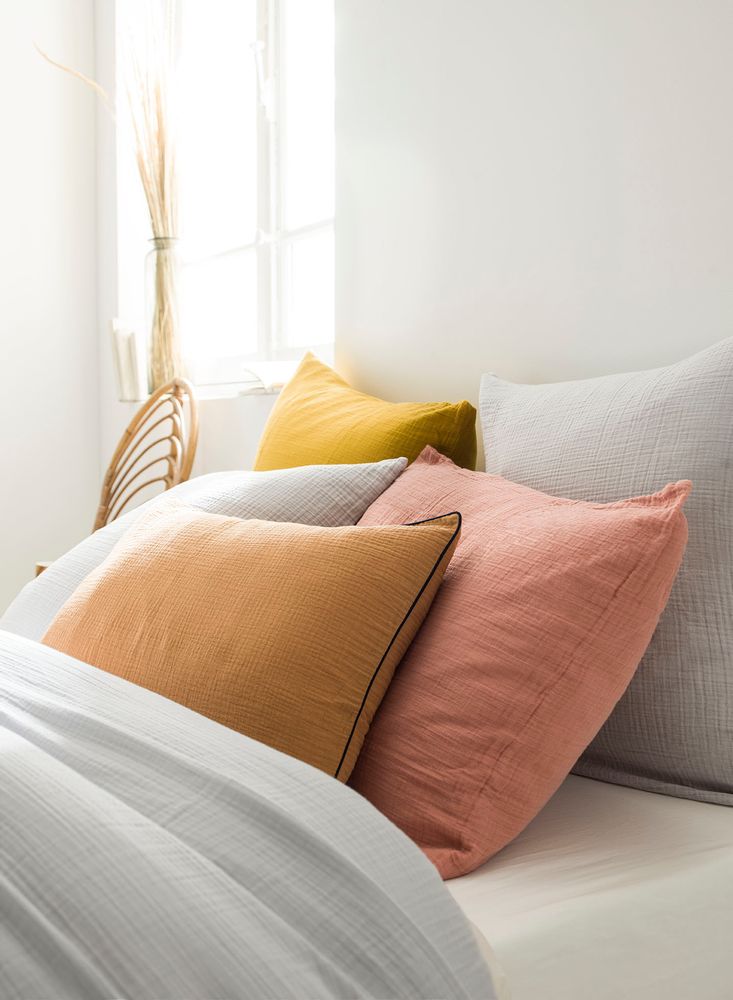 Linge de lit - Double gaze de coton Tendresse Brume - Parure de lit - ESSIX