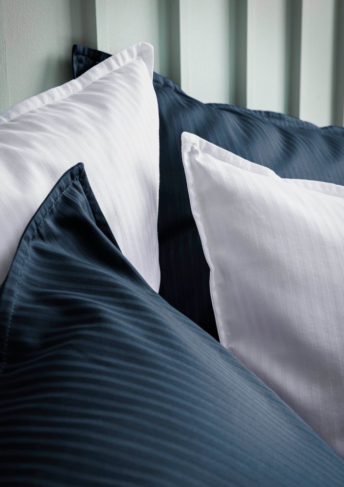 Linge de lit - Grand Hôtel Bleu Nuit - Parure de lit Satin de coton - ESSIX