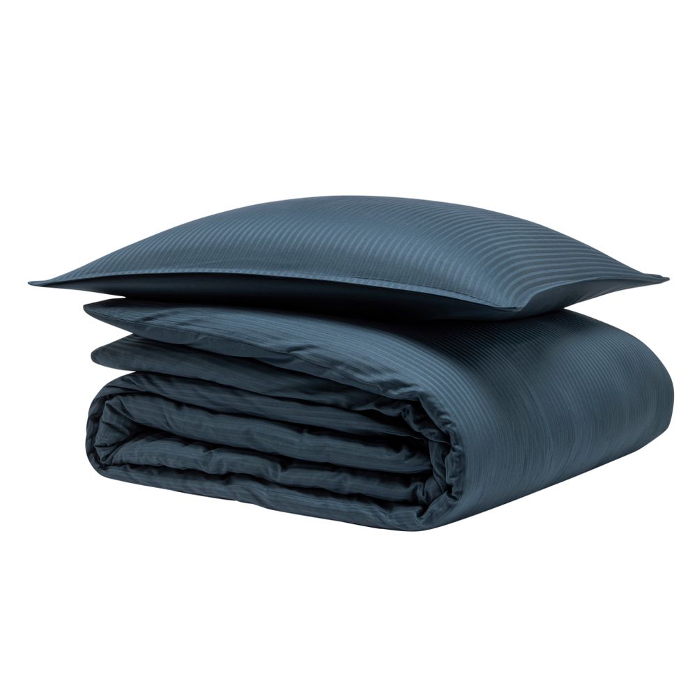 Linge de lit - Grand Hôtel Bleu Nuit - Parure de lit Satin de coton - ESSIX