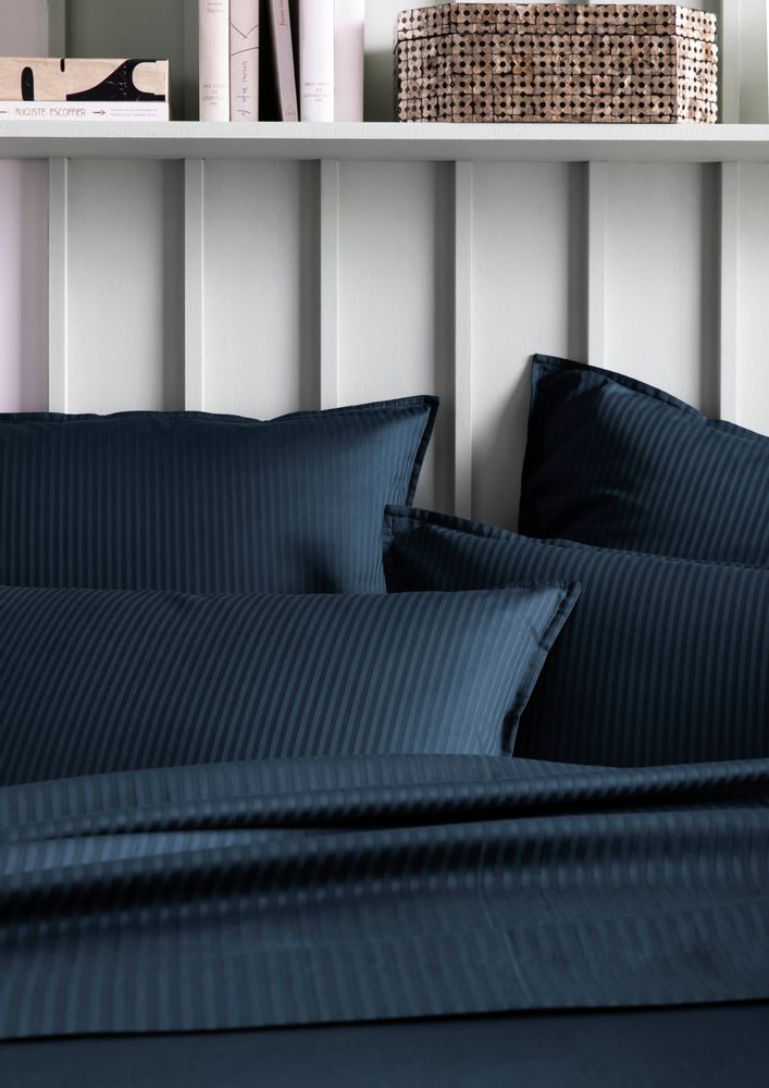 Linge de lit - Grand Hôtel Bleu Nuit - Parure de lit Satin de coton - ESSIX