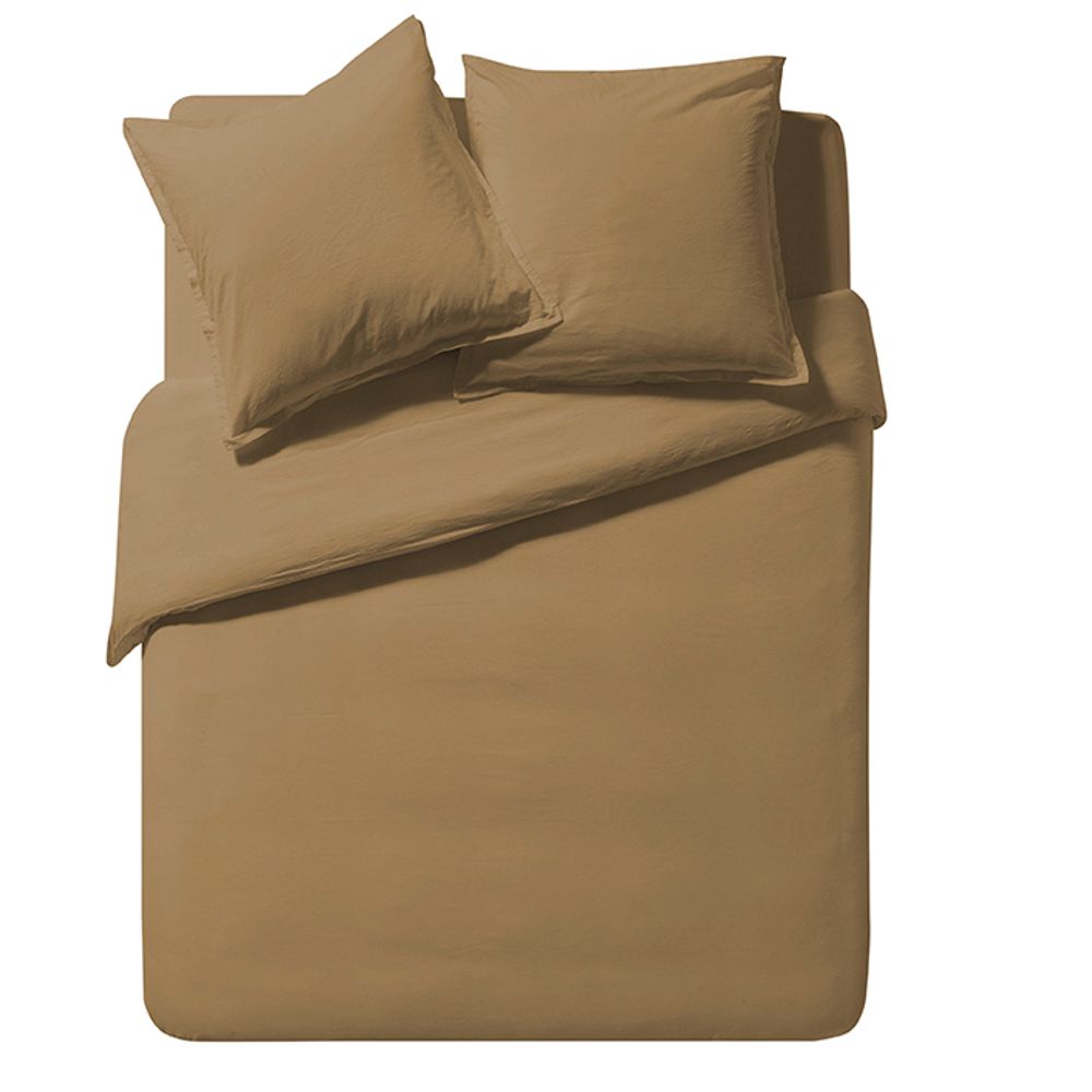 Linge de lit - Soft line Savane - Parure de lit en coton lavé - ESSIX
