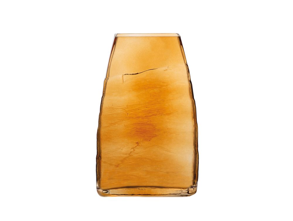 Vases - Amber agate glass vase 18x9x28 cm CR22070 - ANDREA HOUSE