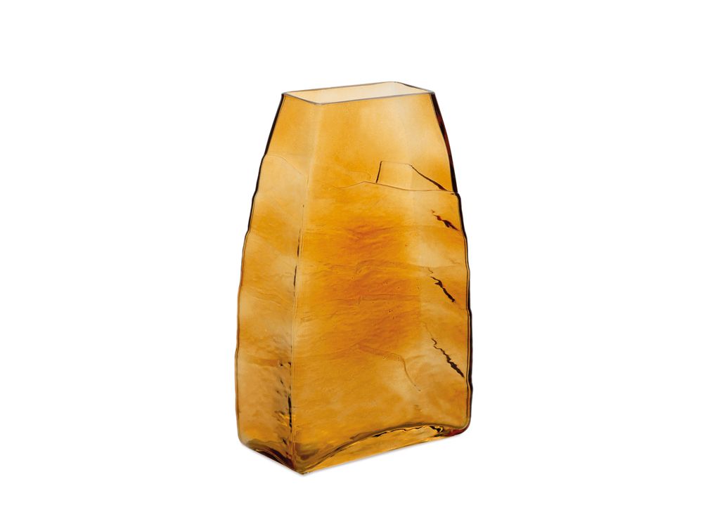 Vases - Amber agate glass vase 18x9x28 cm CR22070 - ANDREA HOUSE