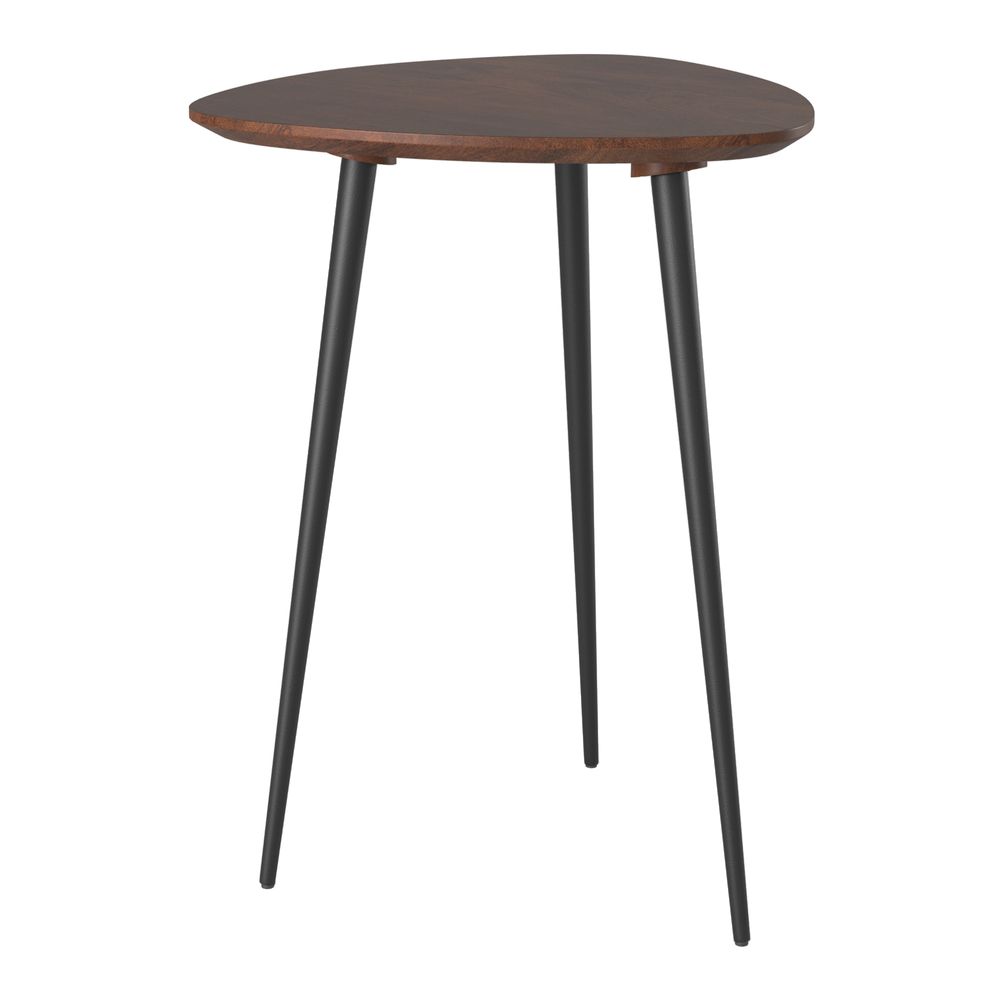 Tables de nuit - Table d'appoint Astra en bois de manguier et métal en noyer et noir - MH LONDON