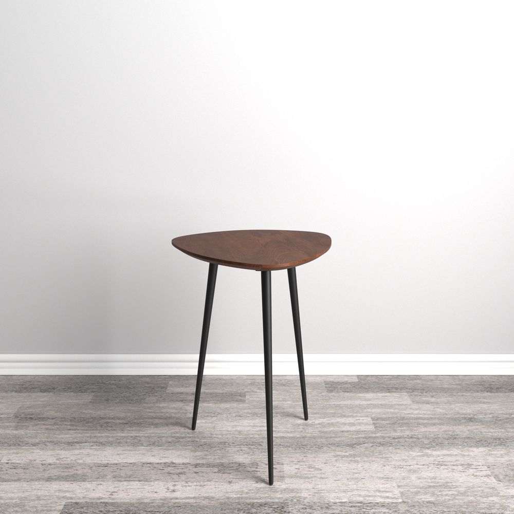 Tables de nuit - Table d'appoint Astra en bois de manguier et métal en noyer et noir - MH LONDON