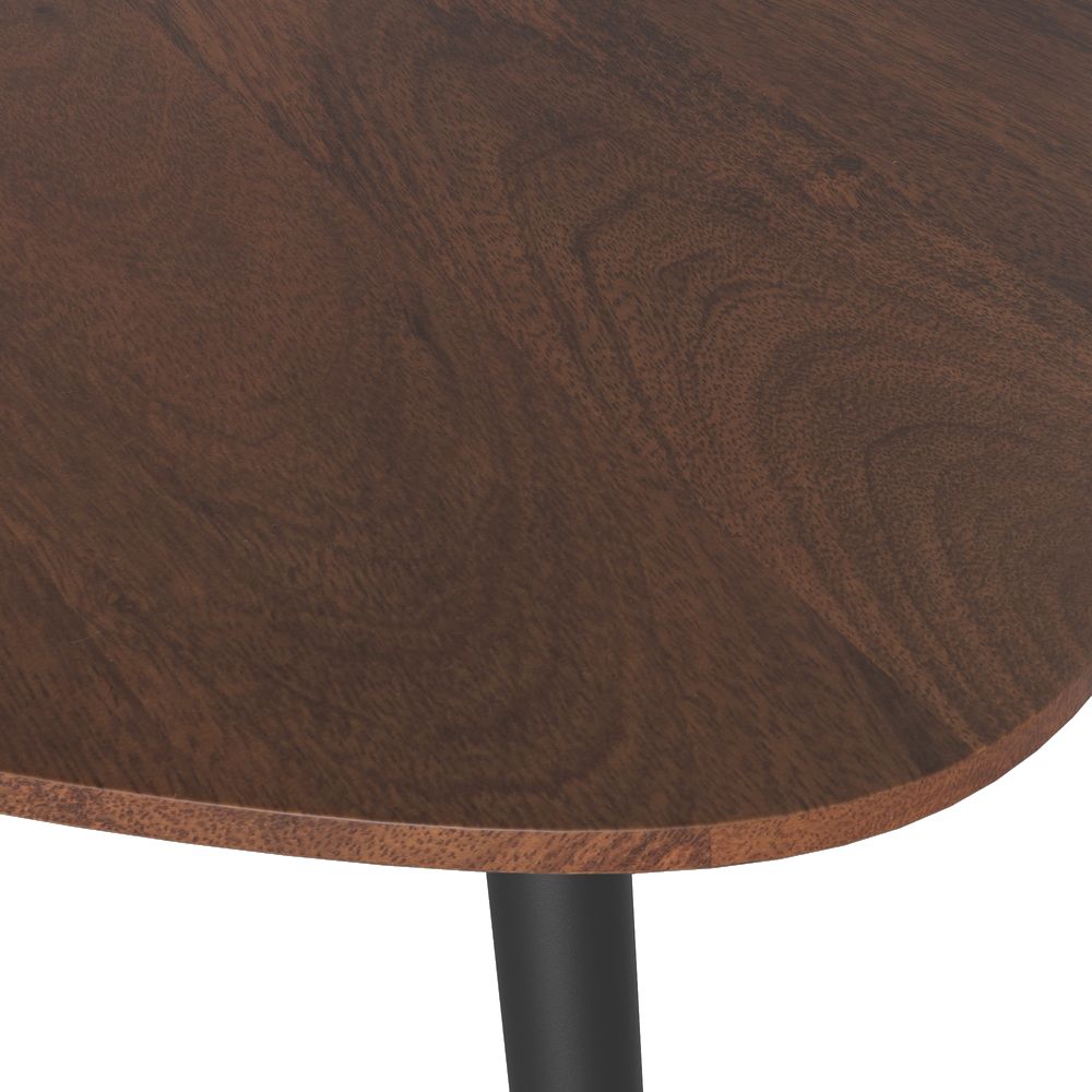 Tables de nuit - Table d'appoint Astra en bois de manguier et métal en noyer et noir - MH LONDON