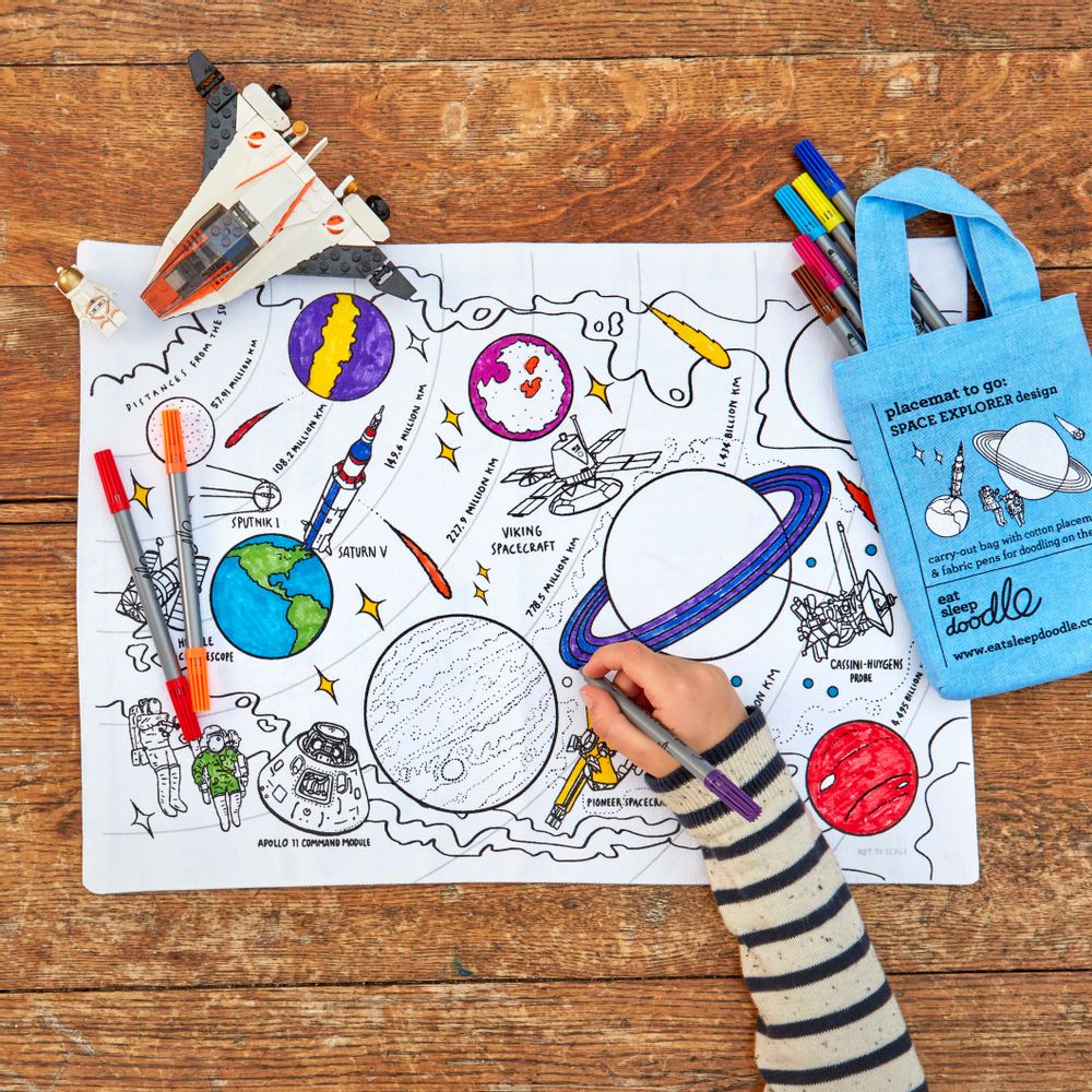 Repas pour enfant - set de table exploration spatiale - EATSLEEPDOODLE