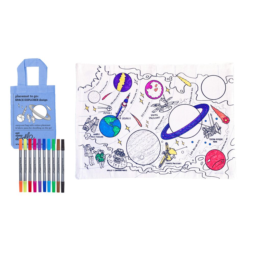 Repas pour enfant - set de table exploration spatiale - EATSLEEPDOODLE