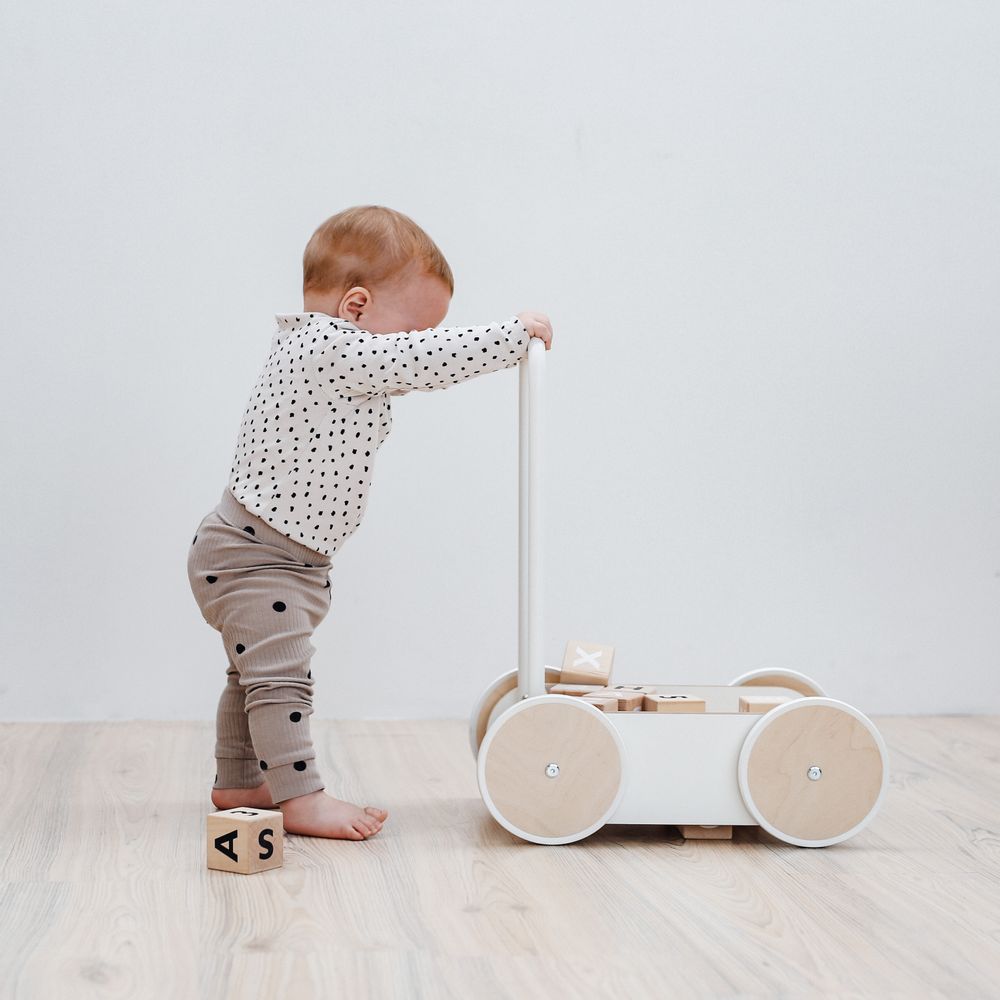 Toys - Baby Walker - Minimalist and partly upcycled designer toy - OOH NOO