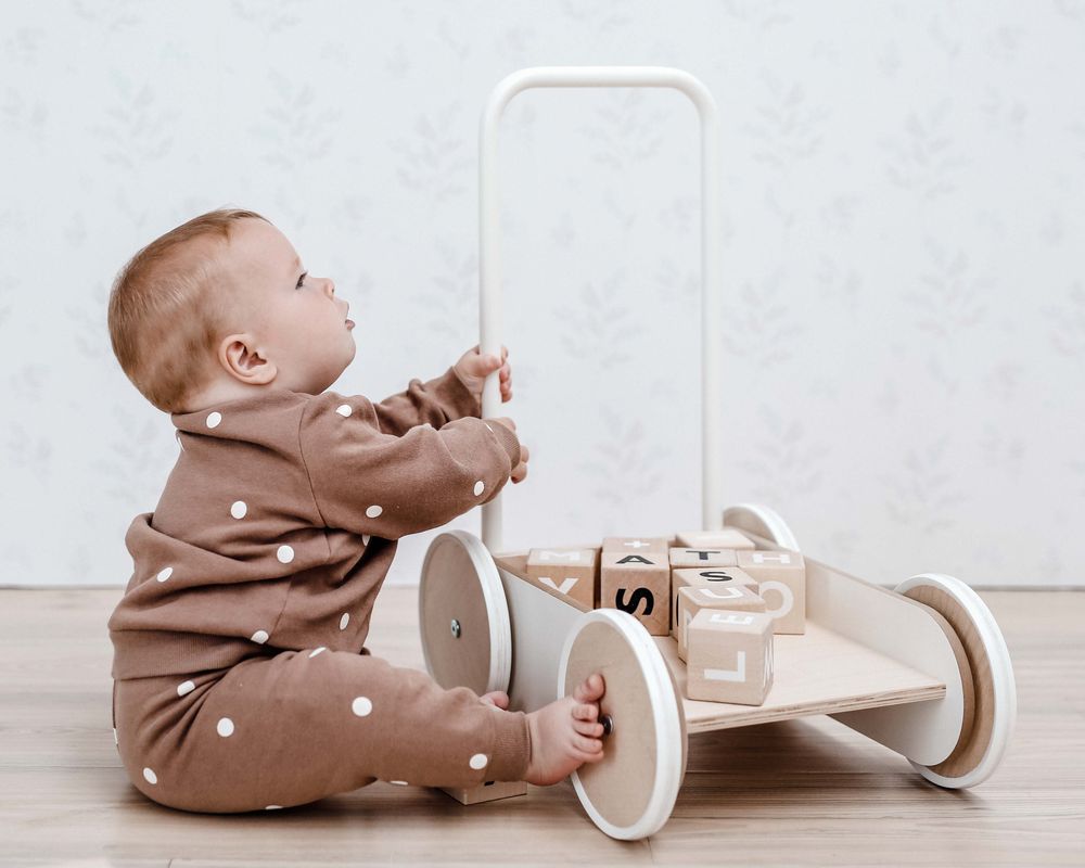 Toys - Baby Walker - Minimalist and partly upcycled designer toy - OOH NOO